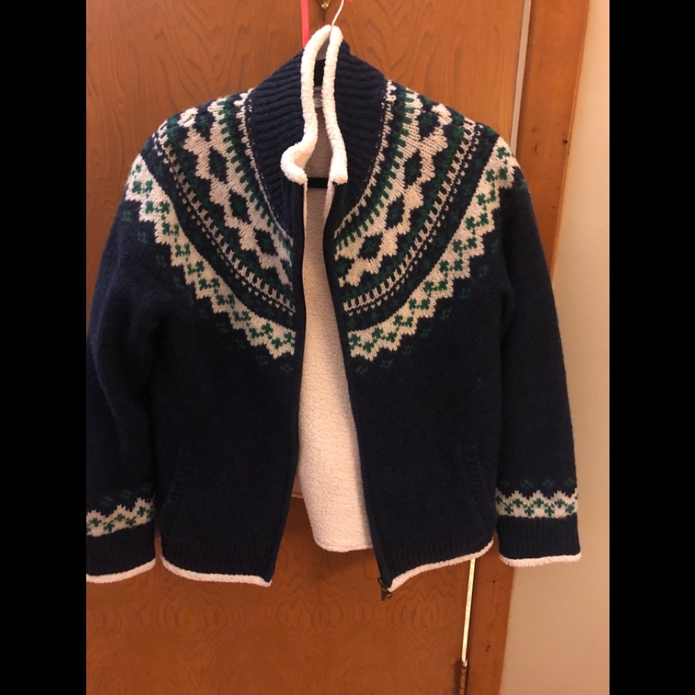 LL Bean - Sherpa lined zip jacket